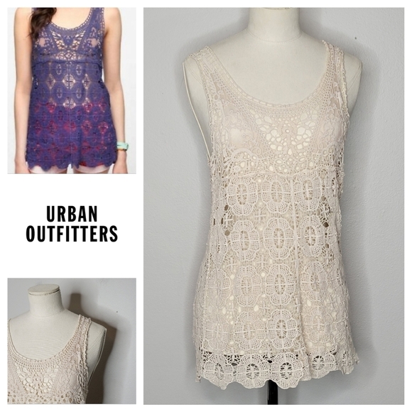 Urban Outfitters Pins and Needles Crocheted Tank Size Medium‎ - Picture 1 of 8